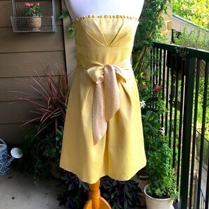COPY - Kay Unger Gorgeous Pale Yellow Midi Cocktail Dress